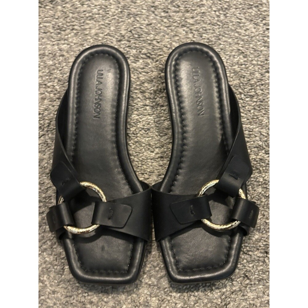 Ulla‎ Johnson Anya Slide Sandals Women’s Size 36 US 6 Black